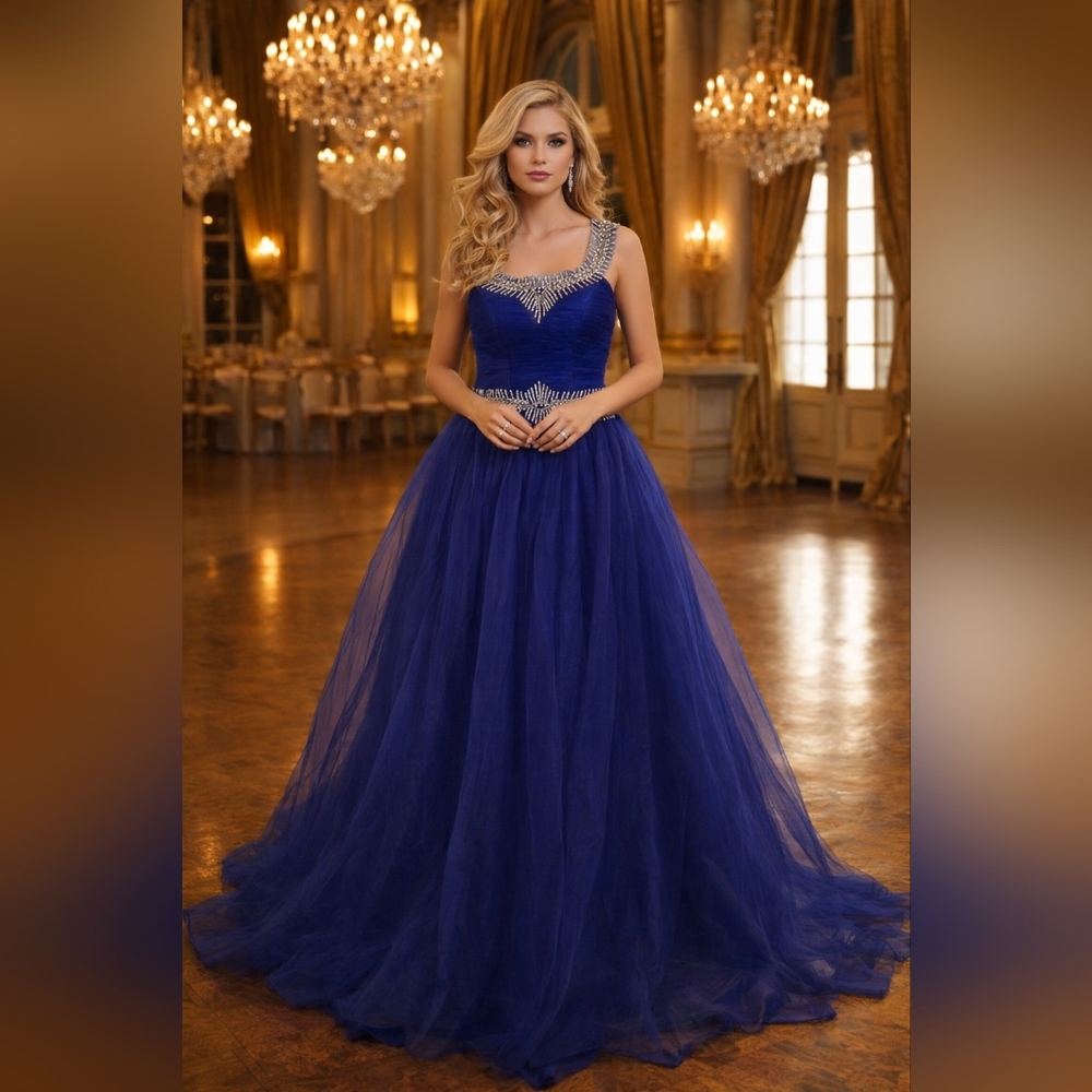 Elegant Blue Evening Gown